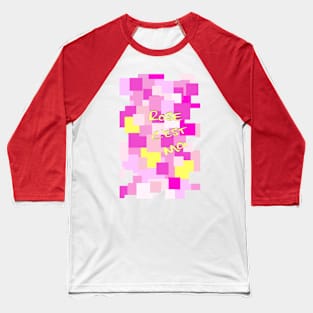 Pink is Me, french pink fabric pattern Baseball T-Shirt